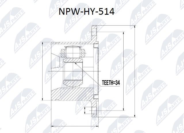 Joint Kit, drive shaft NTY NPW-HY-514
