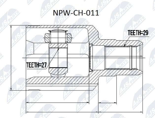 Joint Kit, drive shaft NTY NPW-CH-011