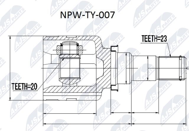 Joint Kit, drive shaft NTY NPW-TY-007