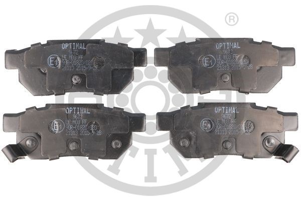 Brake Pad Set, disc brake OPTIMAL 9672