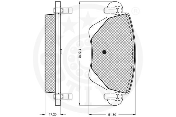 Brake Pad Set, disc brake OPTIMAL 10494 3