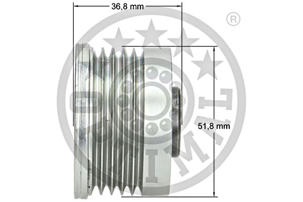 Alternator Freewheel Clutch OPTIMAL F5-1081 3
