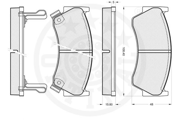 Brake Pad Set, disc brake OPTIMAL 59252 3