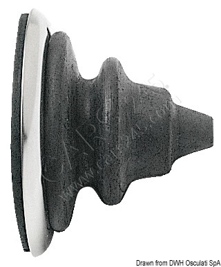 SS ring nut with black Dutral bellow Cars245 Marine parts 03.410.00