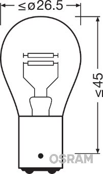Bulb, daylight running/position light OSRAM 7528ULT