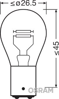 Bulb, position/end outline marker light OSRAM 722502B