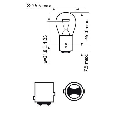 Bulb, daytime running light PHILIPS 12499LLECOCP 3