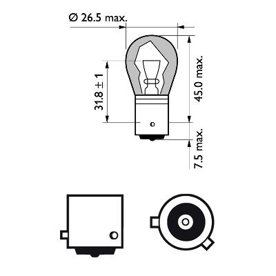 Bulb, direction indicator PHILIPS 12496NACP 3