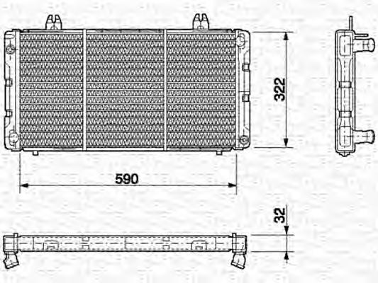 Radiator, engine cooling MAGNETI MARELLI 350213628000