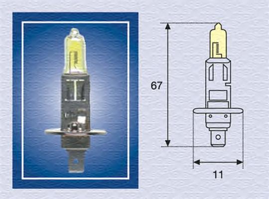 Headlight Bulb H1 12V MAGNETI MARELLI 002571100000