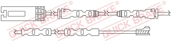 Warning Contact, brake pad wear QUICK BRAKE WS0291A