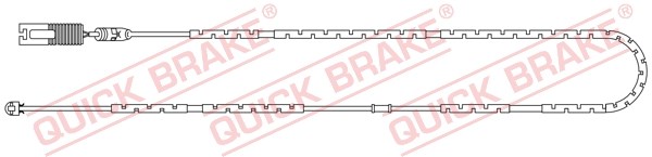 Warning Contact, brake pad wear QUICK BRAKE WS0248A