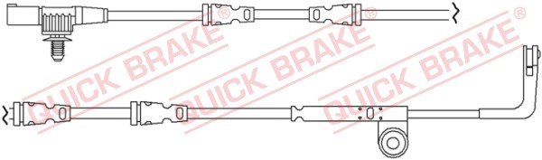 Warning Contact, brake pad wear QUICK BRAKE WS0261A