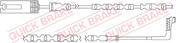 Warning Contact, brake pad wear QUICK BRAKE WS0296A