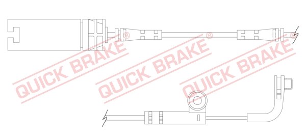 Warning Contact, brake pad wear QUICK BRAKE WS0218A