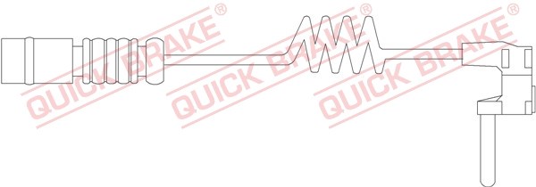 Warning Contact, brake pad wear QUICK BRAKE WS0209A