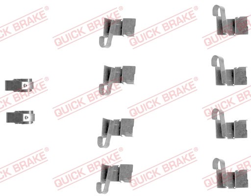Accessory Kit, disc brake pad QUICK BRAKE 1091671