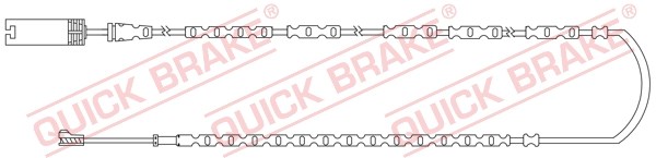 Warning Contact, brake pad wear QUICK BRAKE WS0287A