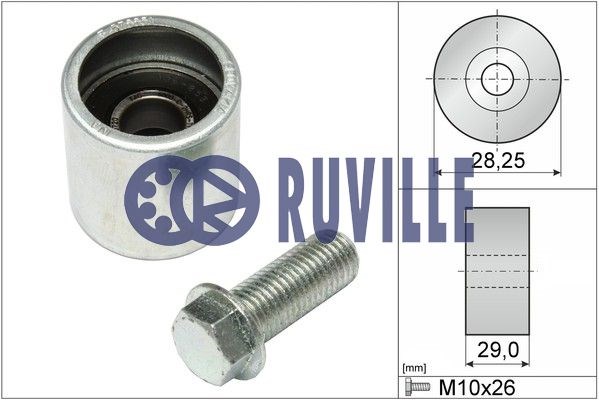 Deflection/Guide Pulley, timing belt RUVILLE 56383