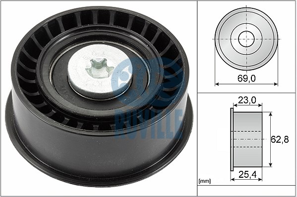 Deflection/Guide Pulley, timing belt RUVILLE 55312