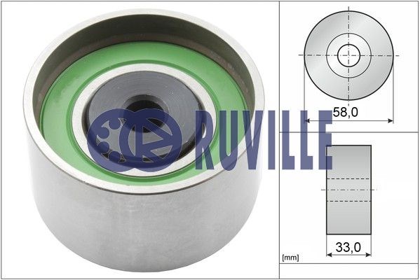 Deflection/Guide Pulley, timing belt RUVILLE 57047