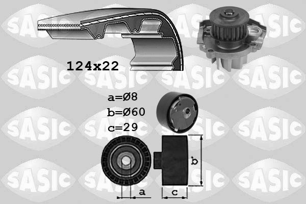 Water Pump & Timing Belt Kit SASIC 3906037