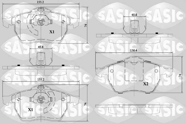 Brake Pad Set, disc brake SASIC 6216114