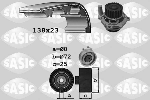 Water Pump & Timing Belt Kit SASIC 3906070