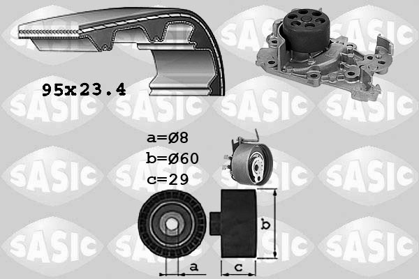 Water Pump & Timing Belt Kit SASIC 3904029