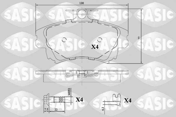 Brake Pad Set, disc brake SASIC 6216133