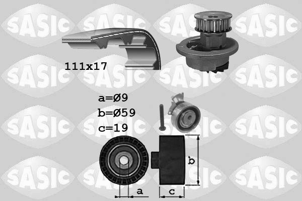 Water Pump & Timing Belt Kit SASIC 3906071