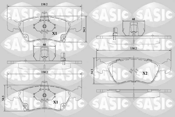 Brake Pad Set, disc brake SASIC 6216109