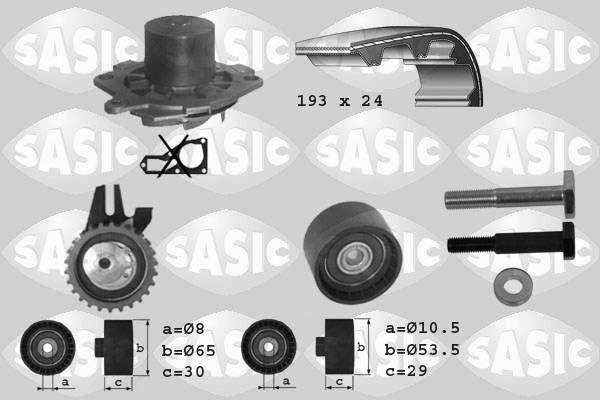 Water Pump & Timing Belt Kit SASIC 3906008