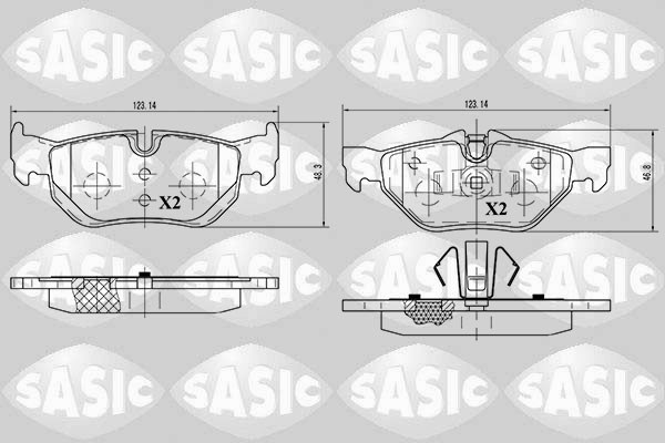 Brake Pad Set, disc brake SASIC 6216012