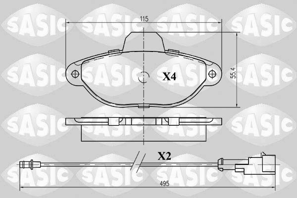 Brake Pad Set, disc brake SASIC 6216010