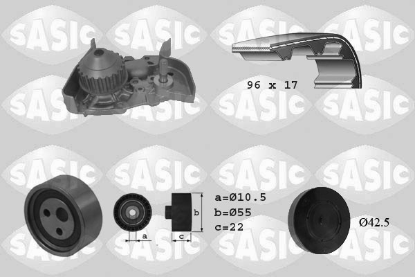 Water Pump & Timing Belt Kit SASIC 3904023