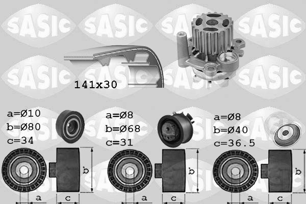 Water Pump & Timing Belt Kit SASIC 3906028