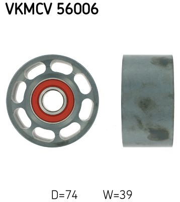 Deflection/Guide Pulley, V-ribbed belt skf VKMCV56006