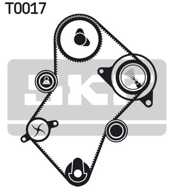 Water Pump & Timing Belt Kit skf VKMC03244 2
