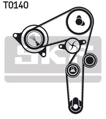 Water Pump & Timing Belt Kit skf VKMC02198 2