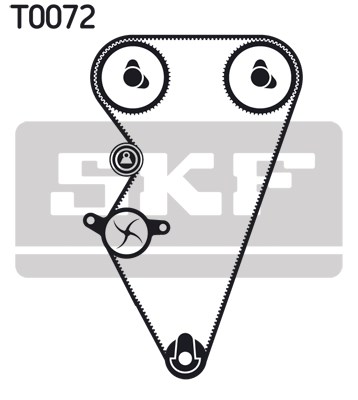 Water Pump & Timing Belt Kit skf VKMC07301 2