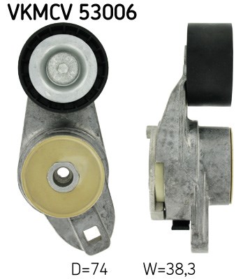 Tensioner Pulley, V-ribbed belt skf VKMCV53006