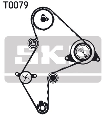 Water Pump & Timing Belt Kit skf VKMC03251 2