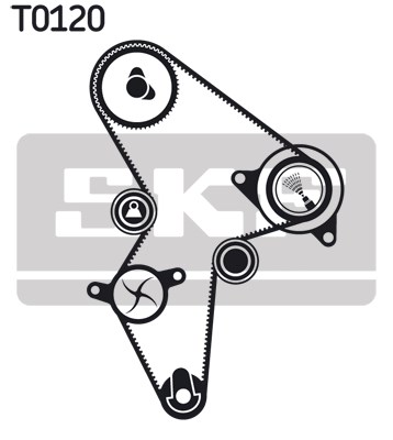 Water Pump & Timing Belt Kit skf VKMC03121 2
