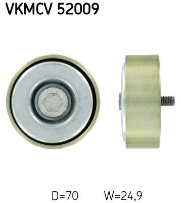 Deflection/Guide Pulley, V-ribbed belt skf VKMCV52009