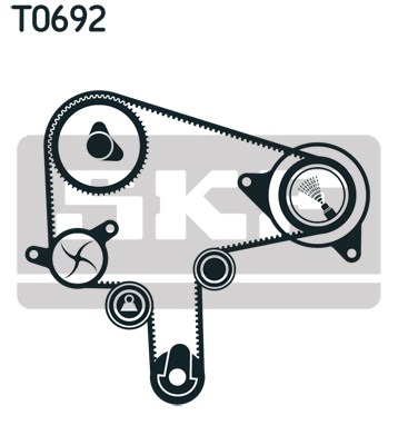 Water Pump & Timing Belt Kit skf VKMC949191 2