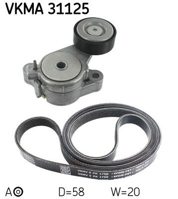 V-Ribbed Belt Set skf VKMA31125