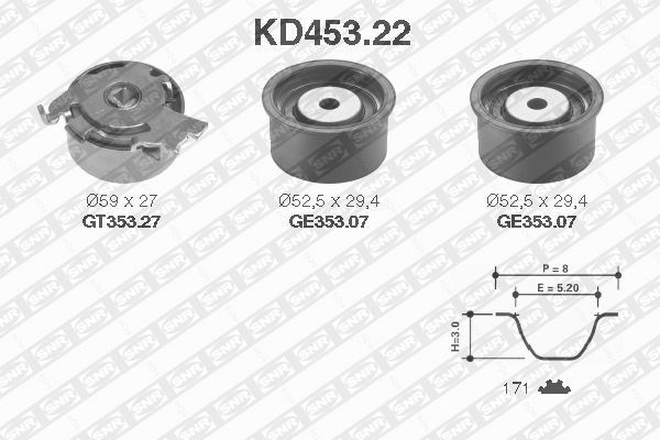 Timing Belt Kit SNR KD45322