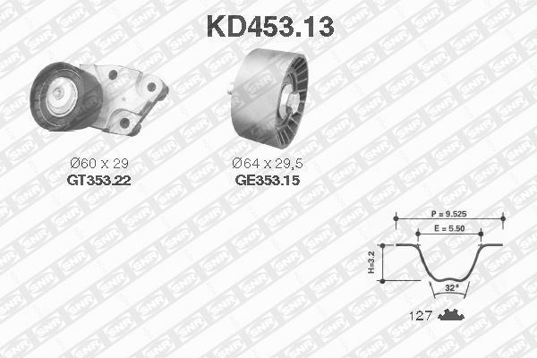 Timing Belt Kit SNR KD45313