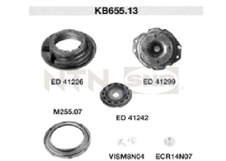 Repair Kit, suspension strut support mount SNR KB65513